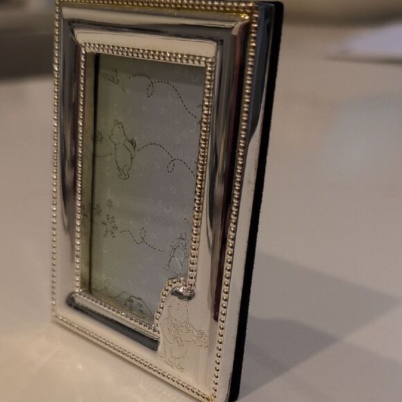 Silver Beaded Etched Winnie The Pooh Photo Frame - Picture 6 of 8